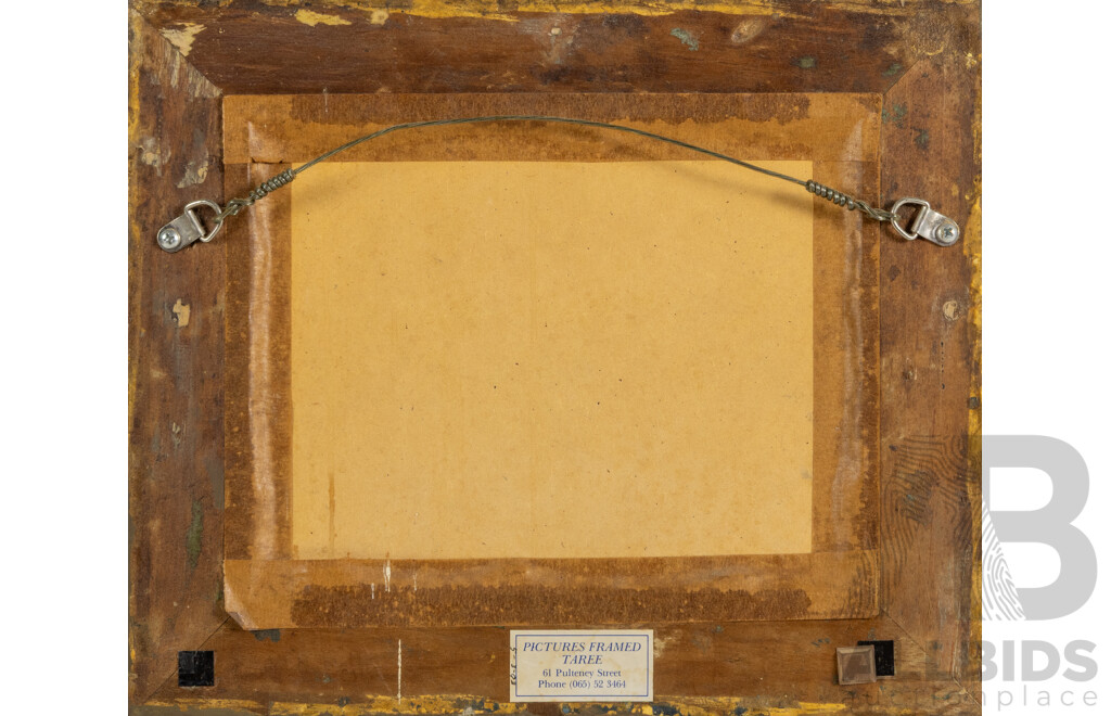 Artist Unknown (Early 20th Century), Duel, Wonderful Original Antique Oil on Board, 25 x 30 cm (frame)