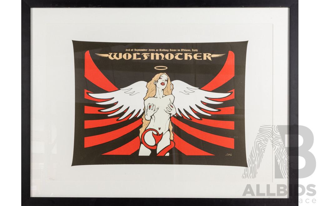 Framed WolfMother Italian Tour Poster