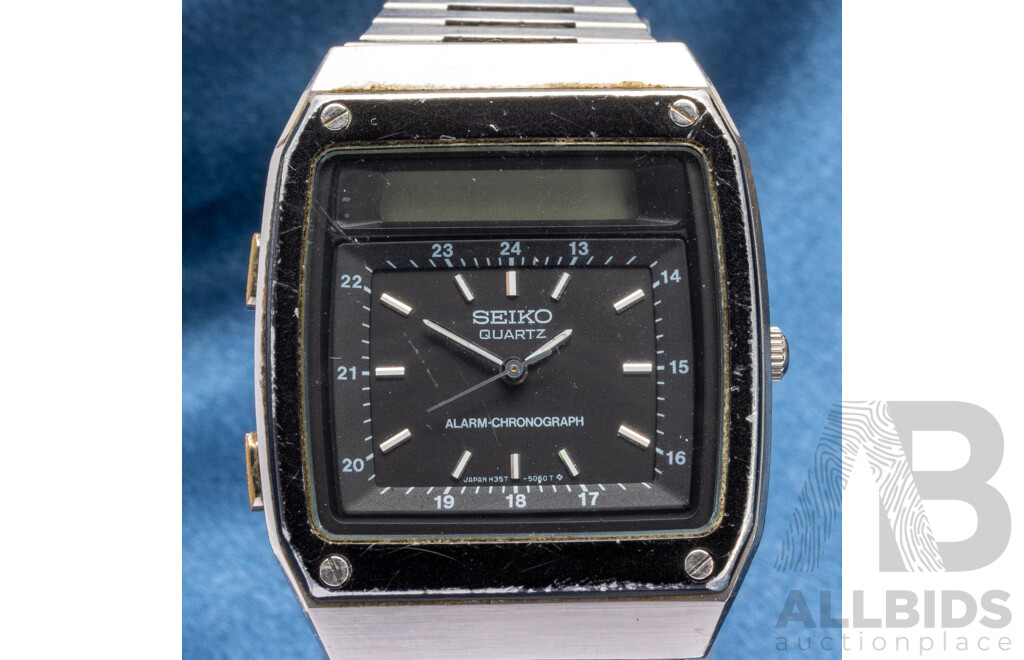 Vintage Seiko Ana-Digi Quartz Alarm Chronograph Watch - 054521