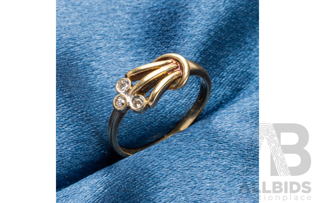 9ct Yellow Gold Vintage Ring - Size H