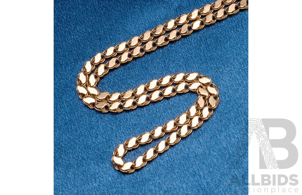 14ct Rose Gold Fancy Link Necklace - 19.13gms
