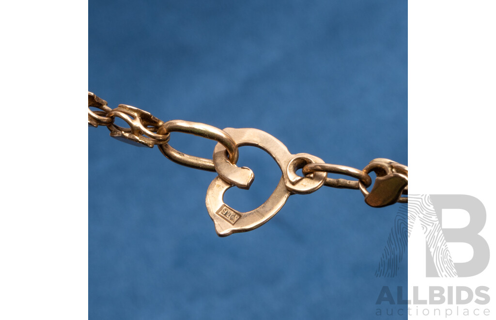 14ct Rose Gold Fancy Link Necklace - 19.13gms