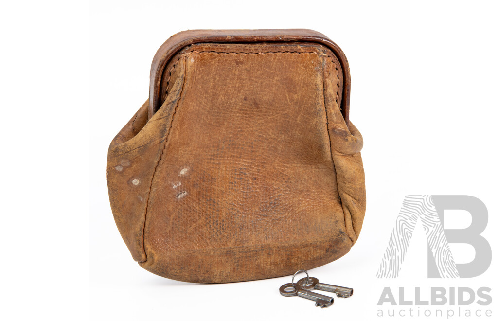 Vintage Leather Bank of New South Wales Night Safe Wallet