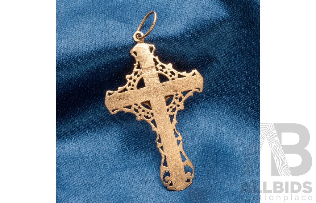 14ct Rose Gold Vintage Crucifix - 9.88gms