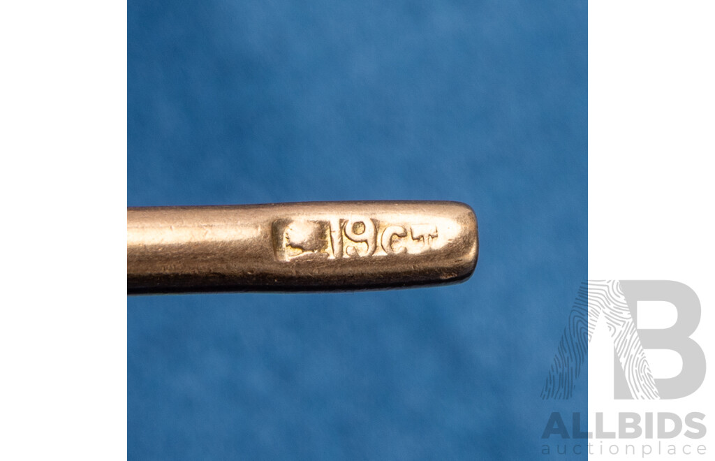 9ct Rose Gold Medium Curb T Bar and Fob Necklace - 18.37gms