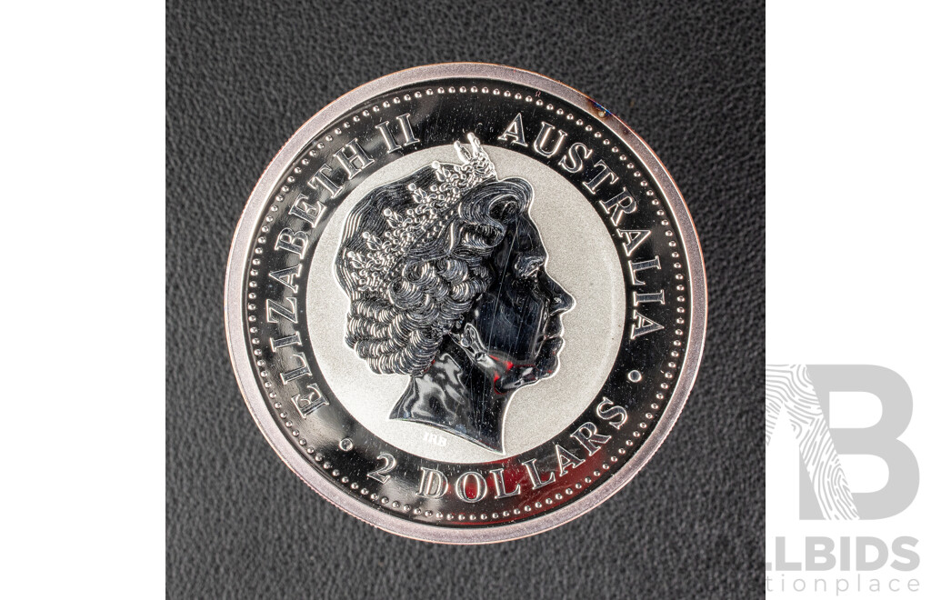 Australian Perth Mint 2000 Silver Two Dollar Coin, Australian Kookaburra .999
