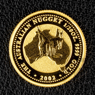 Australian Perth Mint 2002 Gold Five Dollar Coin, Australian Nugget .999