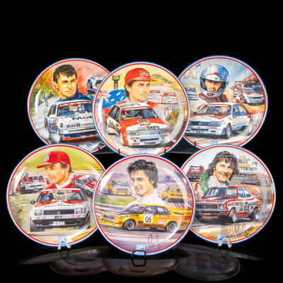 Collection of Six King of the Mountain Cabinet Plates by Greg McNeill