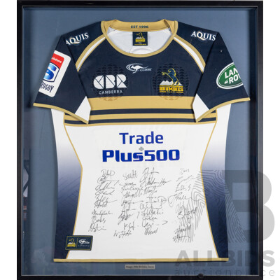 Framed Signed 2017 ACT Brumbies Jersey