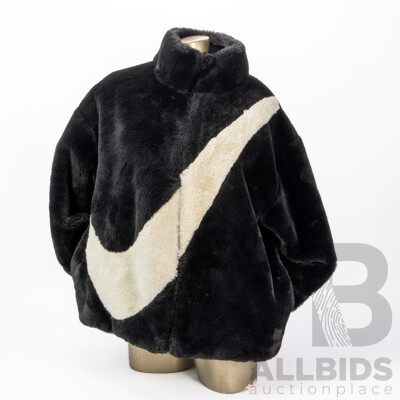 Vintage Faux Fur Zipper Jacket by Nike