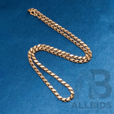 14ct Rose Gold Fancy Link Necklace - 19.13gms