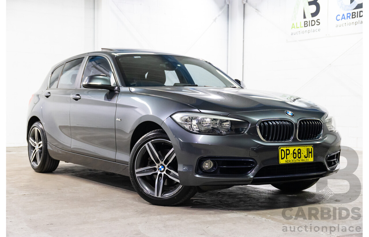 09/2016 BMW 120i Sport Line (RWD) F20 LCI MY17 5d Hatchback Mineral Grey Metallic Turbo 2.0L