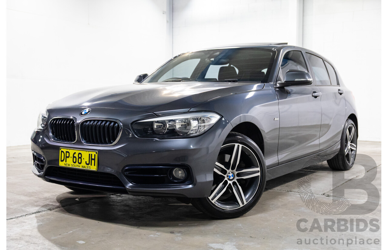09/2016 BMW 120i Sport Line (RWD) F20 LCI MY17 5d Hatchback Mineral Grey Metallic Turbo 2.0L