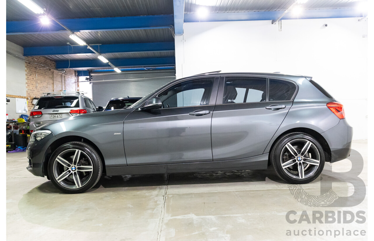09/2016 BMW 120i Sport Line (RWD) F20 LCI MY17 5d Hatchback Mineral Grey Metallic Turbo 2.0L