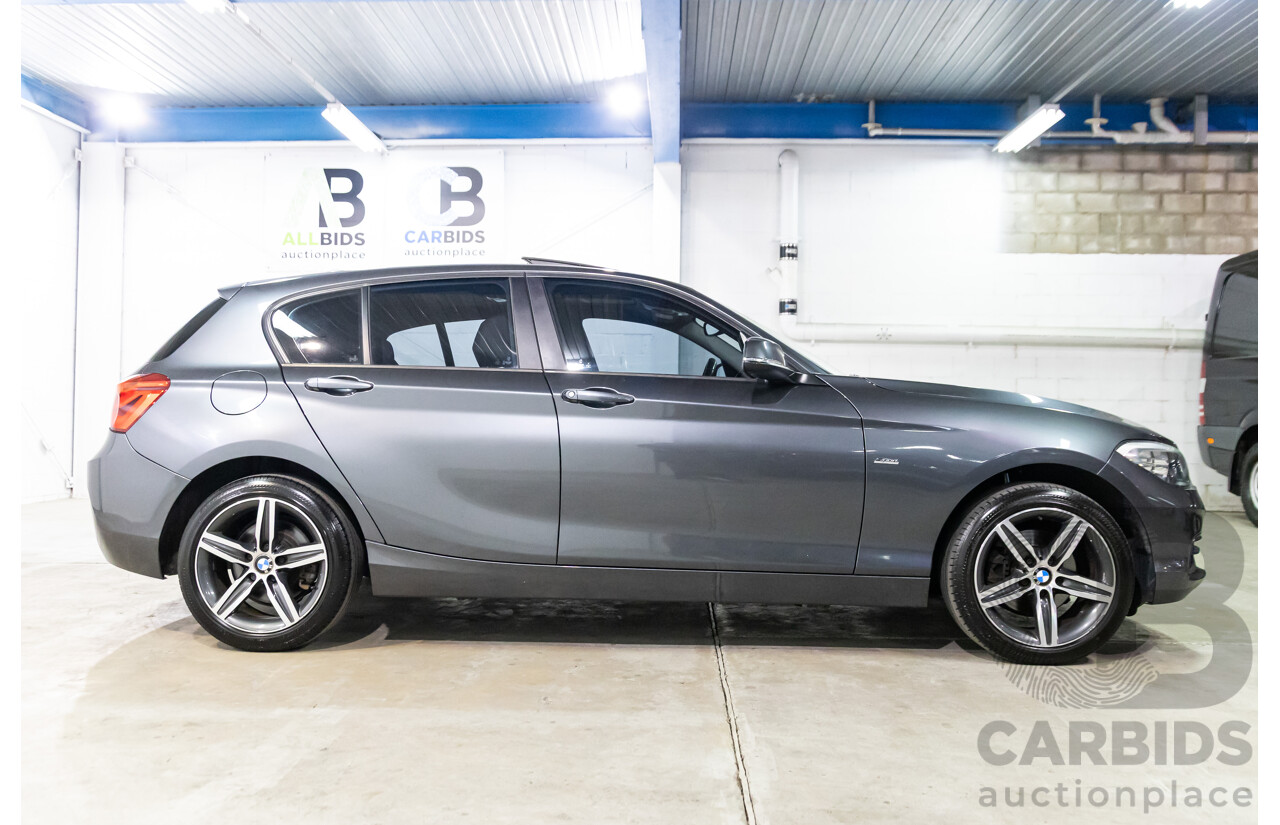 09/2016 BMW 120i Sport Line (RWD) F20 LCI MY17 5d Hatchback Mineral Grey Metallic Turbo 2.0L