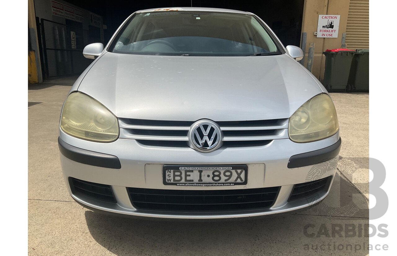 12/2007 Volkswagen Golf 1.6 Comfortline 1K MY08 UPGRADE 5d Hatchback Reflex Silver Metallic 1.6L
