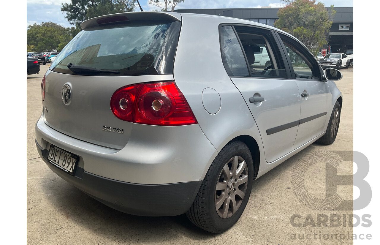 12/2007 Volkswagen Golf 1.6 Comfortline 1K MY08 UPGRADE 5d Hatchback Reflex Silver Metallic 1.6L