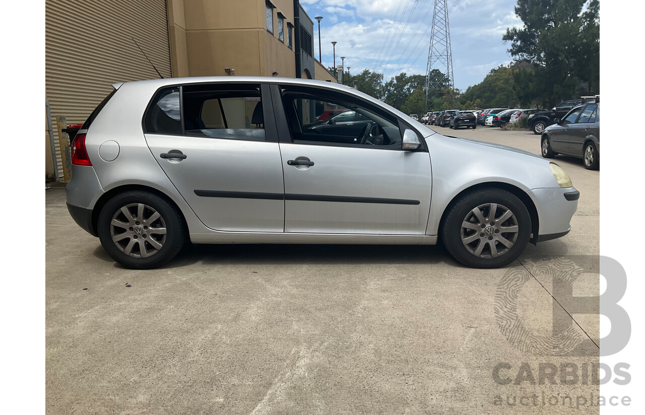 12/2007 Volkswagen Golf 1.6 Comfortline 1K MY08 UPGRADE 5d Hatchback Reflex Silver Metallic 1.6L