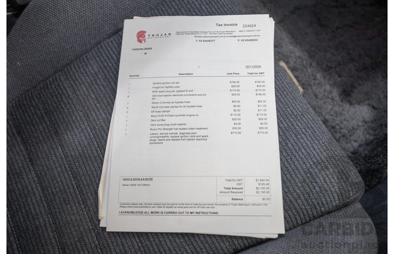 9/1989 Nissan 300 ZX Mine's Edition Targa 2d Coupe Blue Twin Turbo 3.0L - 2/1998 Import