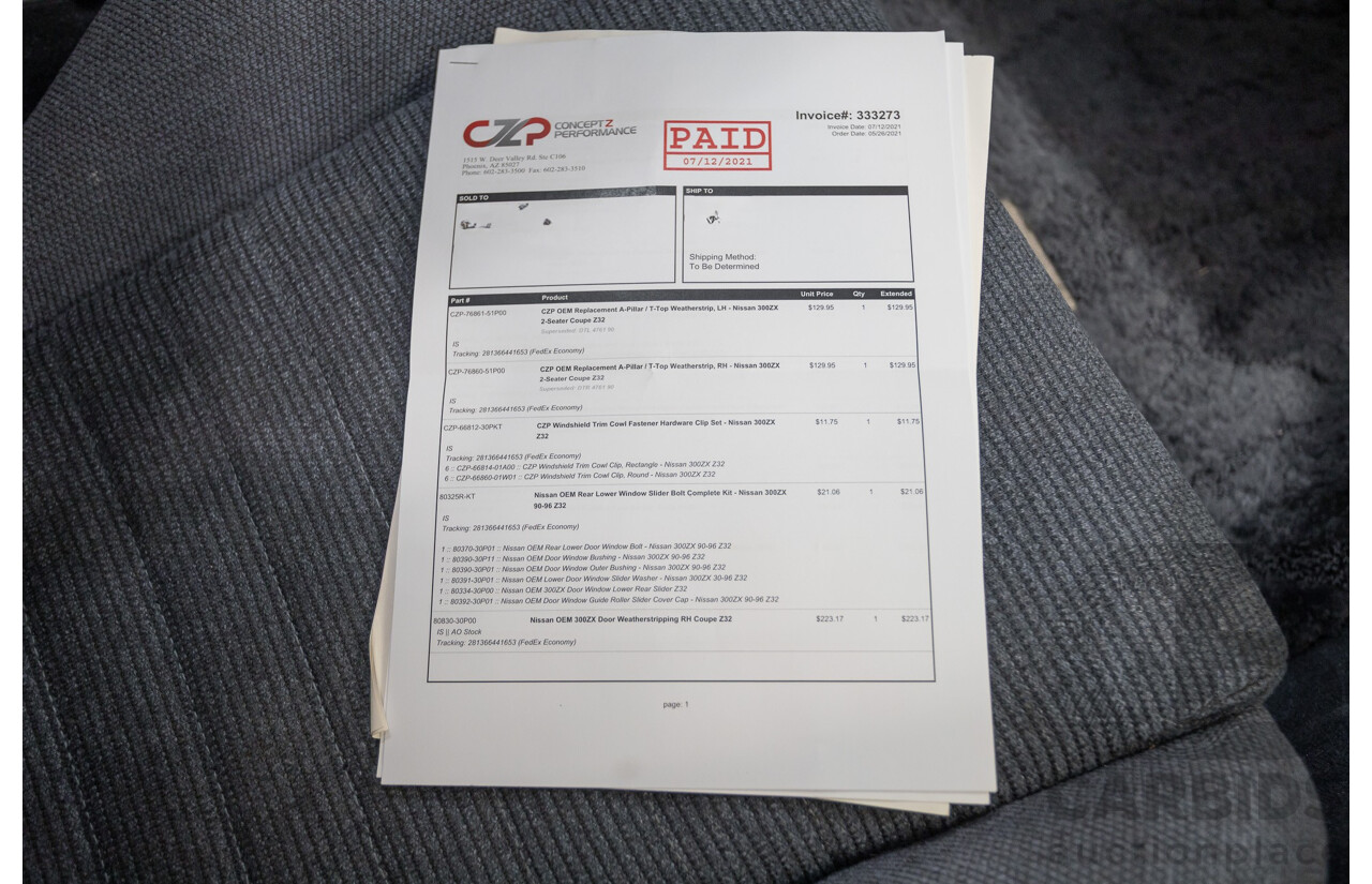 9/1989 Nissan 300 ZX Mine's Edition Targa 2d Coupe Blue Twin Turbo 3.0L - 2/1998 Import