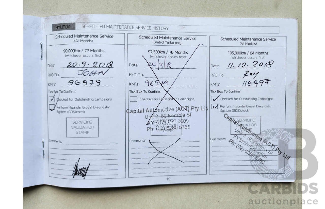 10/2016 Hyundai Santa Fe Active CRDi (4x4) DM SERIES II (DM3) 4d Wagon White 2.2L