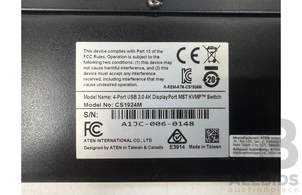 ATEN CS1924M 4-Port USB3.0 4K DisplayPort MST KVMP Switch