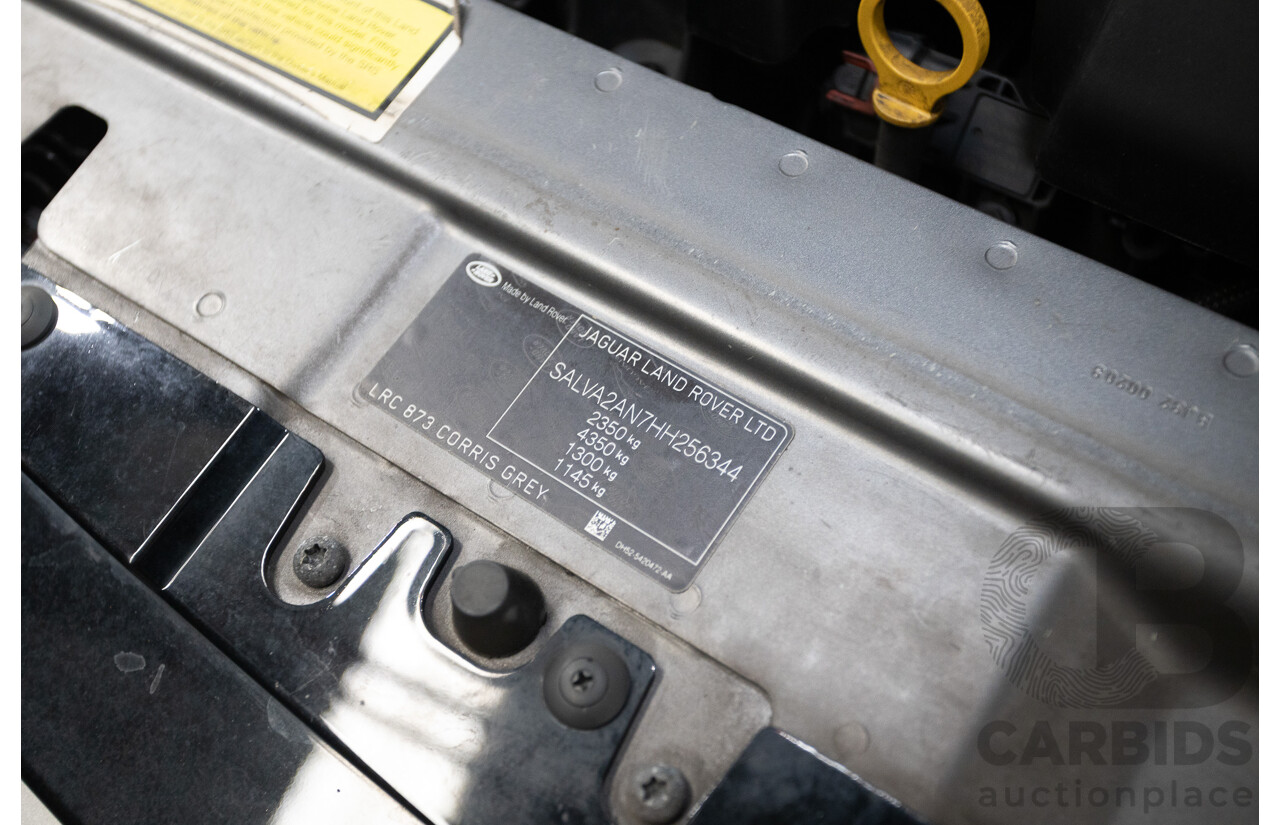 8/2017 Range Rover Evoque TD4 150 SE (AWD) LV MY17 5D Wagon Ammonite Grey Metallic Turbo Diesel 2.0L