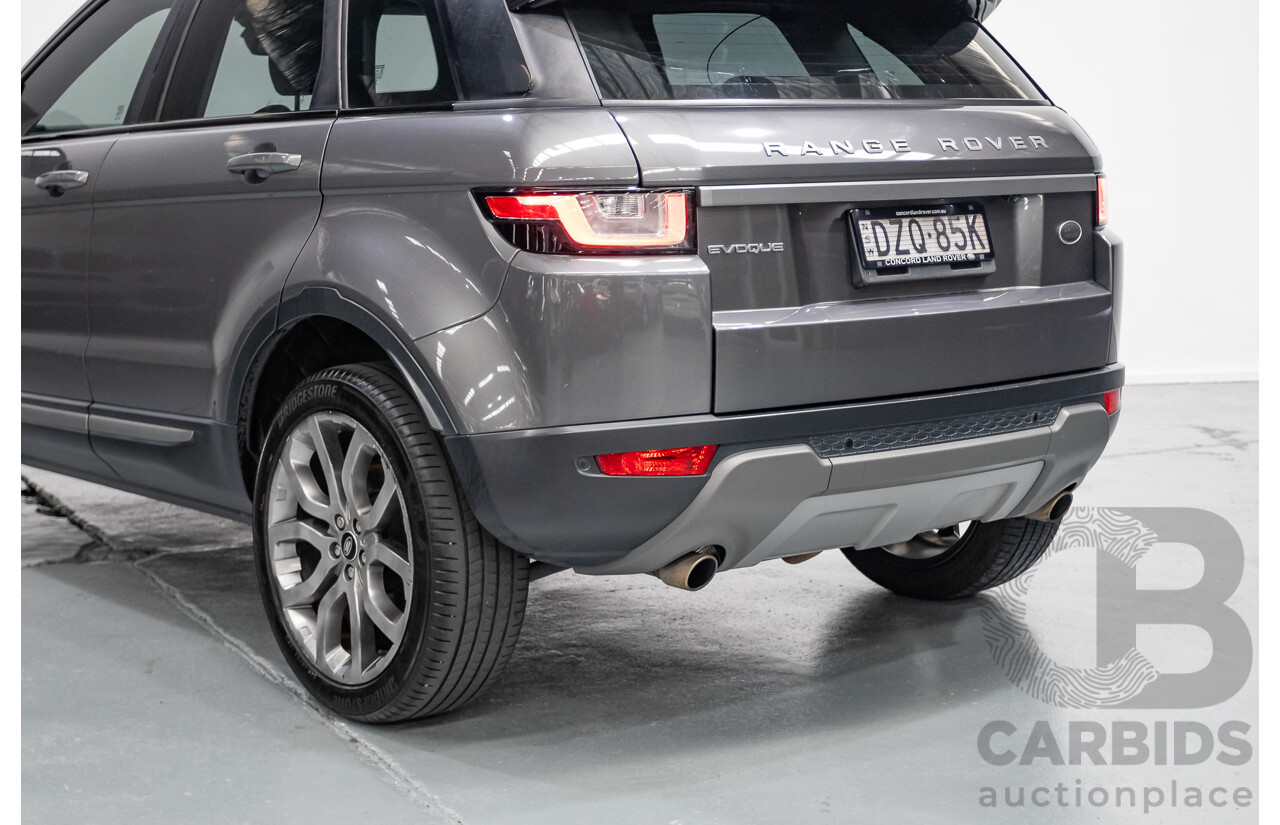8/2017 Range Rover Evoque TD4 150 SE (AWD) LV MY17 5D Wagon Ammonite Grey Metallic Turbo Diesel 2.0L