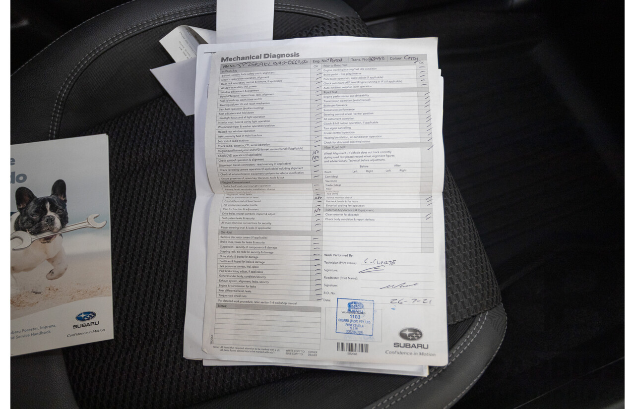 07/2021 Subaru Forester 2.5i Premium (AWD) MY21 4D Wagon Magnetite Grey Metallic 2.5L