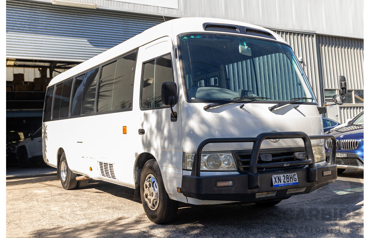 09/2008 Toyota Coaster Standard (LWB 4x2) XZB50R 07 Upgrade Bus White Turbo Diesel 4.0L - 21 Seater