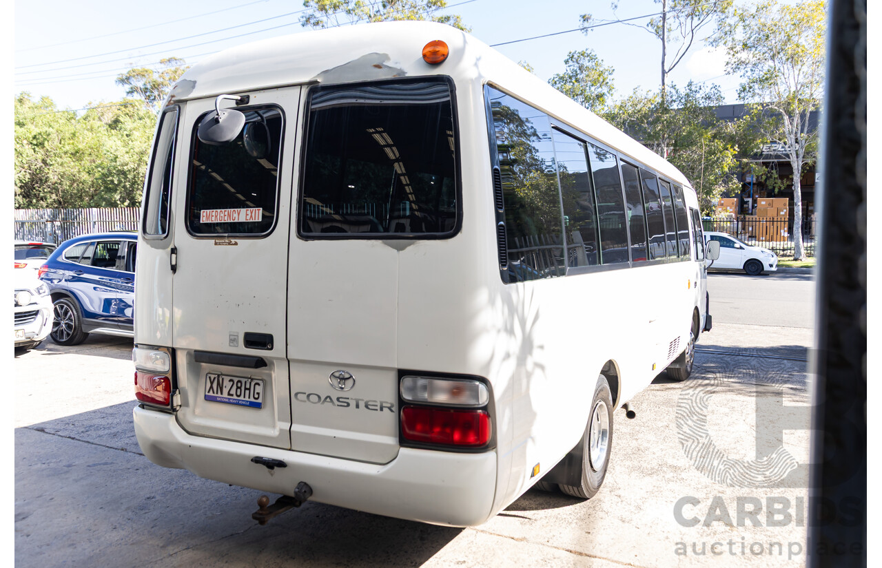 09/2008 Toyota Coaster Standard (LWB 4x2) XZB50R 07 Upgrade Bus White Turbo Diesel 4.0L - 21 Seater