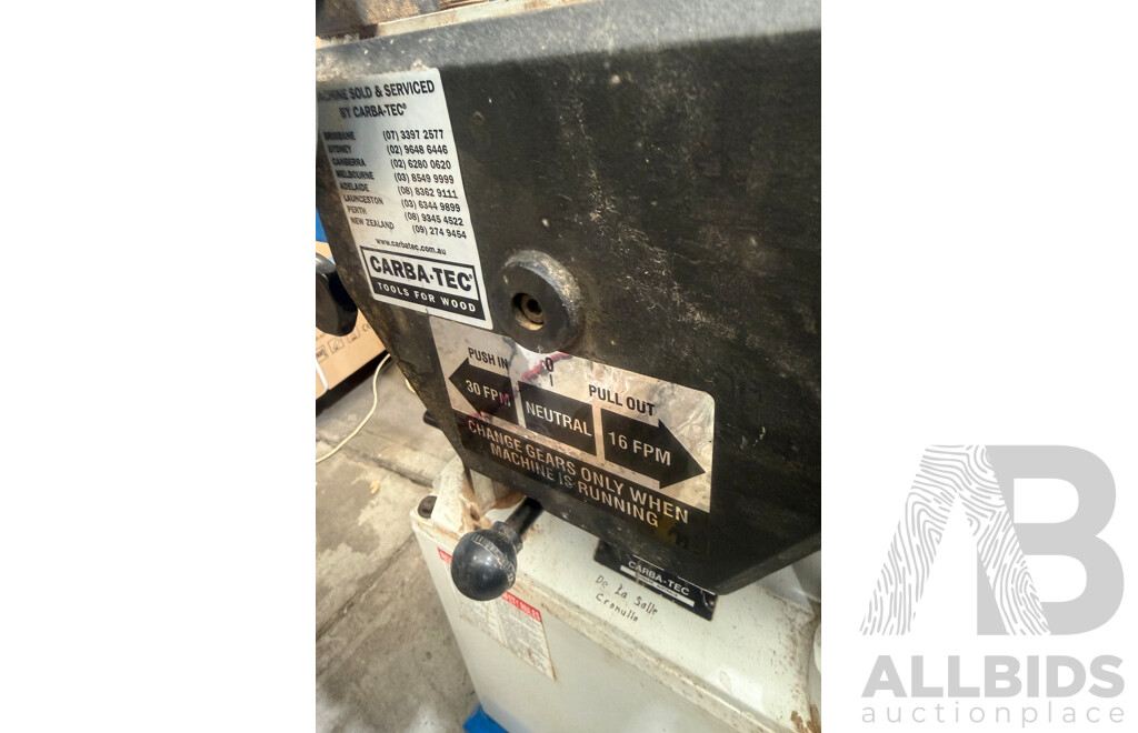 Carba-Tec Tools for Wood CTJ-381 Industrial Single Phase Thicknesser