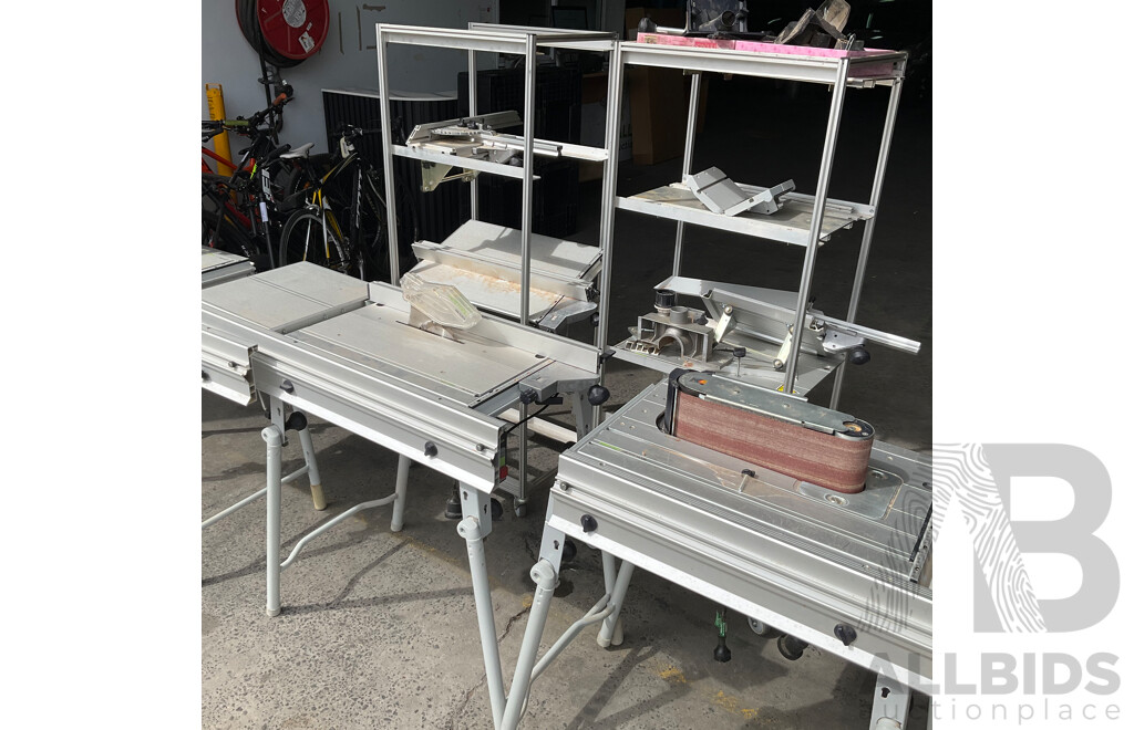 FESTOOL Work Table X3 and Accompanying Pullsaw ,Sander and Other Specialized Components and Accessories