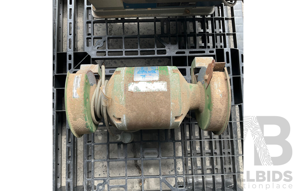 LEDACRAFT Dust Collector DC700-B & Toolex Bench Grinder HG-6B & Ryobi 16'' Scroll Saw