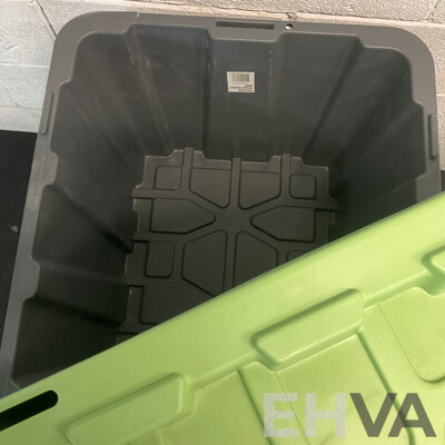 Assorted Painting Accessories, Storage Boxes and Plastic Cups