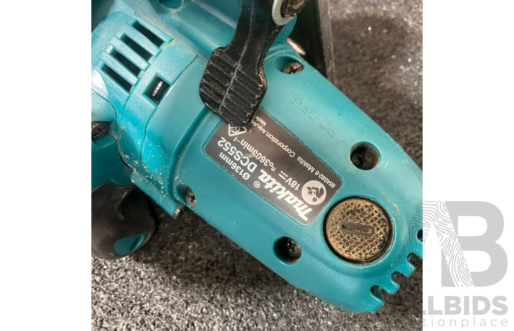MAKITA 18V Brushless Angle Grinder(DGA504), Metal Cutter (DCS552) and Spare Cutting Wheels - Lot of 3