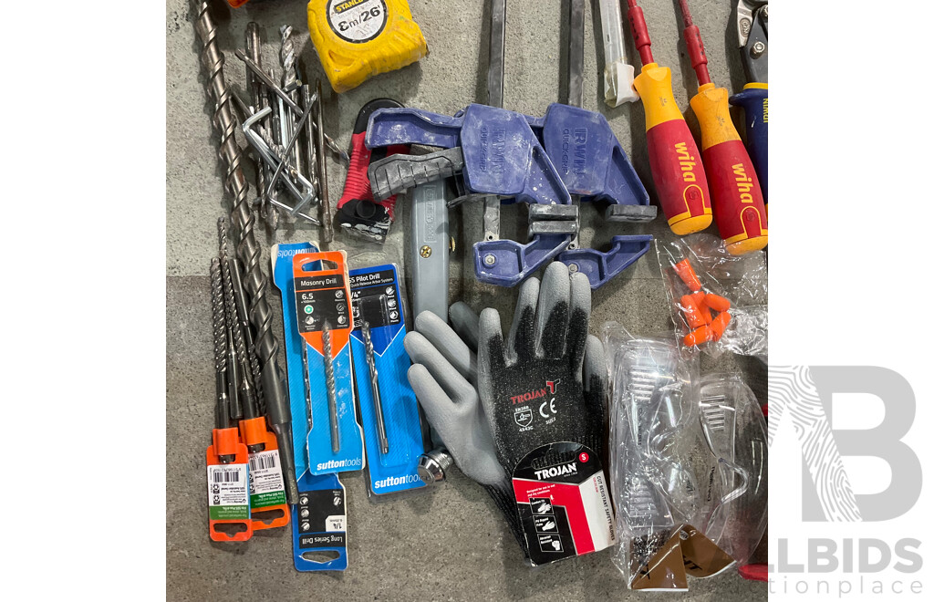 Assorted Tools , Including SUTOON TOOLS, HART, WIHA, IRWIN, TROJAN and More