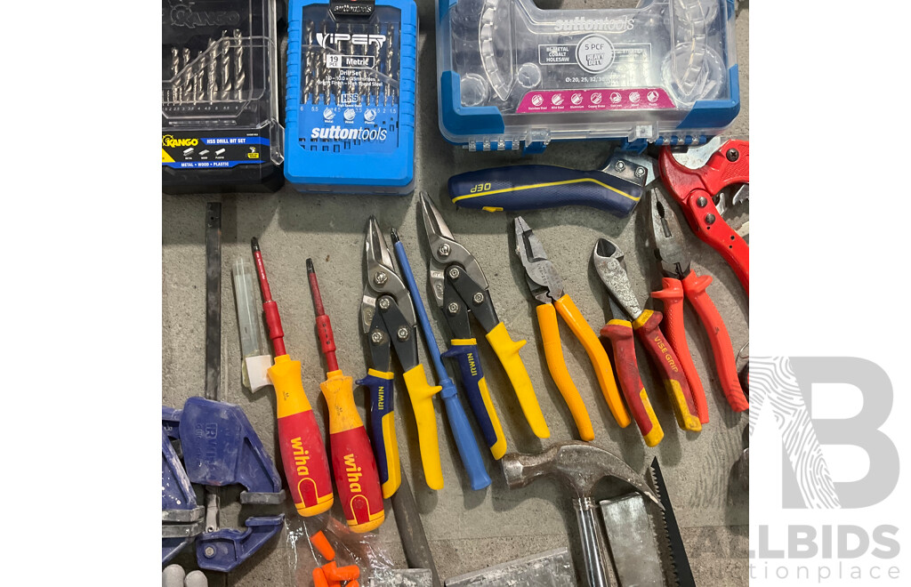 Assorted Tools , Including SUTOON TOOLS, HART, WIHA, IRWIN, TROJAN and More