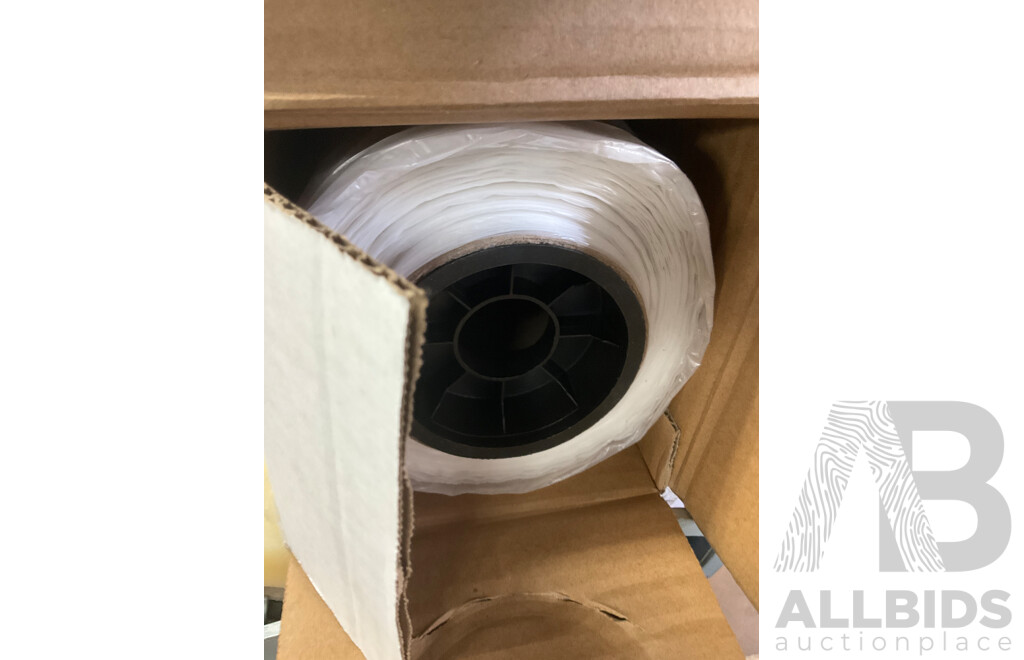 Clear Protective Self-adhering Plastic Film, SMART Overspray Masking Film, Green Hose, Assorted Ratchet Straps and Jumper Cables - Lot of 5