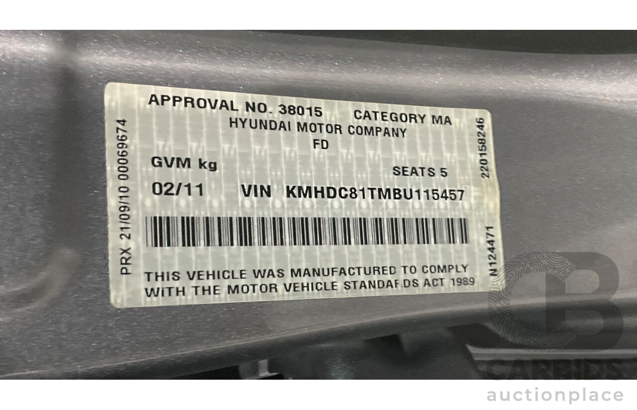 2/2011 Hyundai i30 SLX 1.6 CRDi FD MY11 4d Wagon Hyper Silver Metallic Turbo Diesel 1.6L