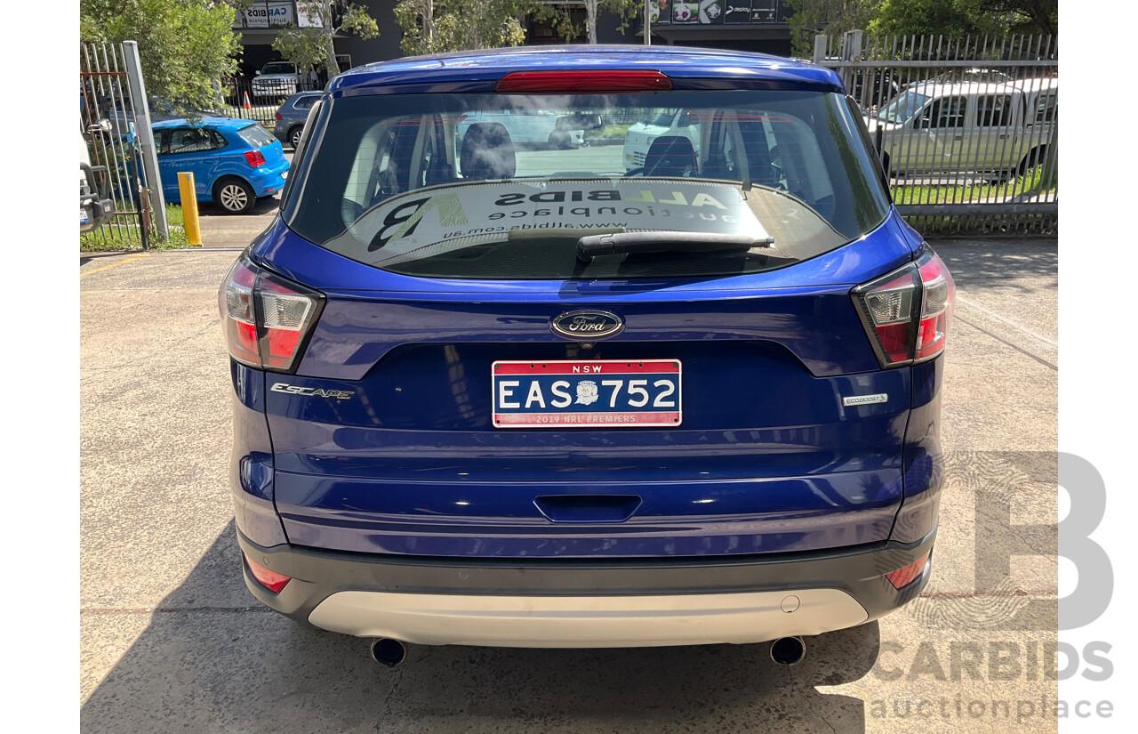 08/2017 Ford Escape Ambiente ZG 4D Wagon Lightning Blue Metallic Turbo 1.5L
