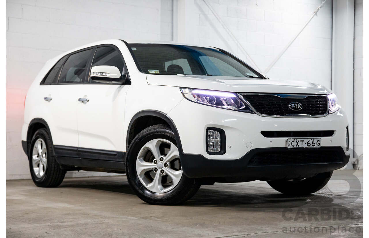 11/2014 Kia Sorento Si (4x2) XM MY14 4d Wagon Clear White V6 3.5L - 7 Seater