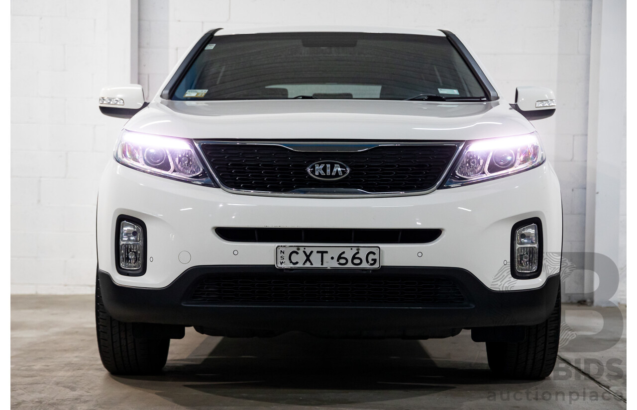 11/2014 Kia Sorento Si (4x2) XM MY14 4d Wagon Clear White V6 3.5L - 7 Seater