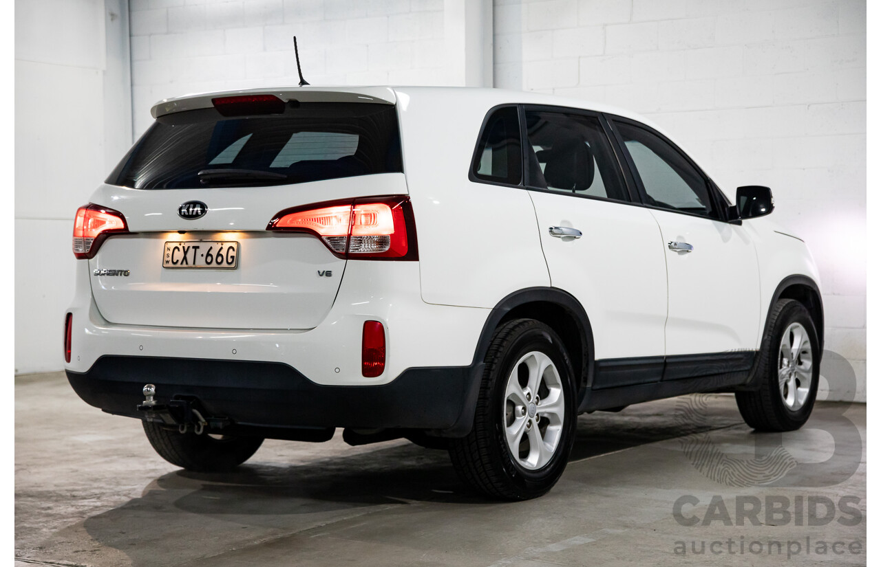 11/2014 Kia Sorento Si (4x2) XM MY14 4d Wagon Clear White V6 3.5L - 7 Seater