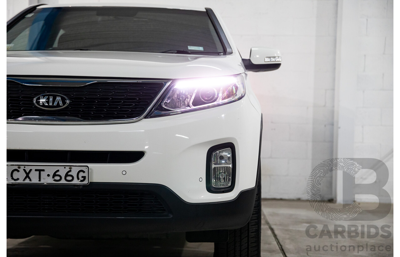 11/2014 Kia Sorento Si (4x2) XM MY14 4d Wagon Clear White V6 3.5L - 7 Seater