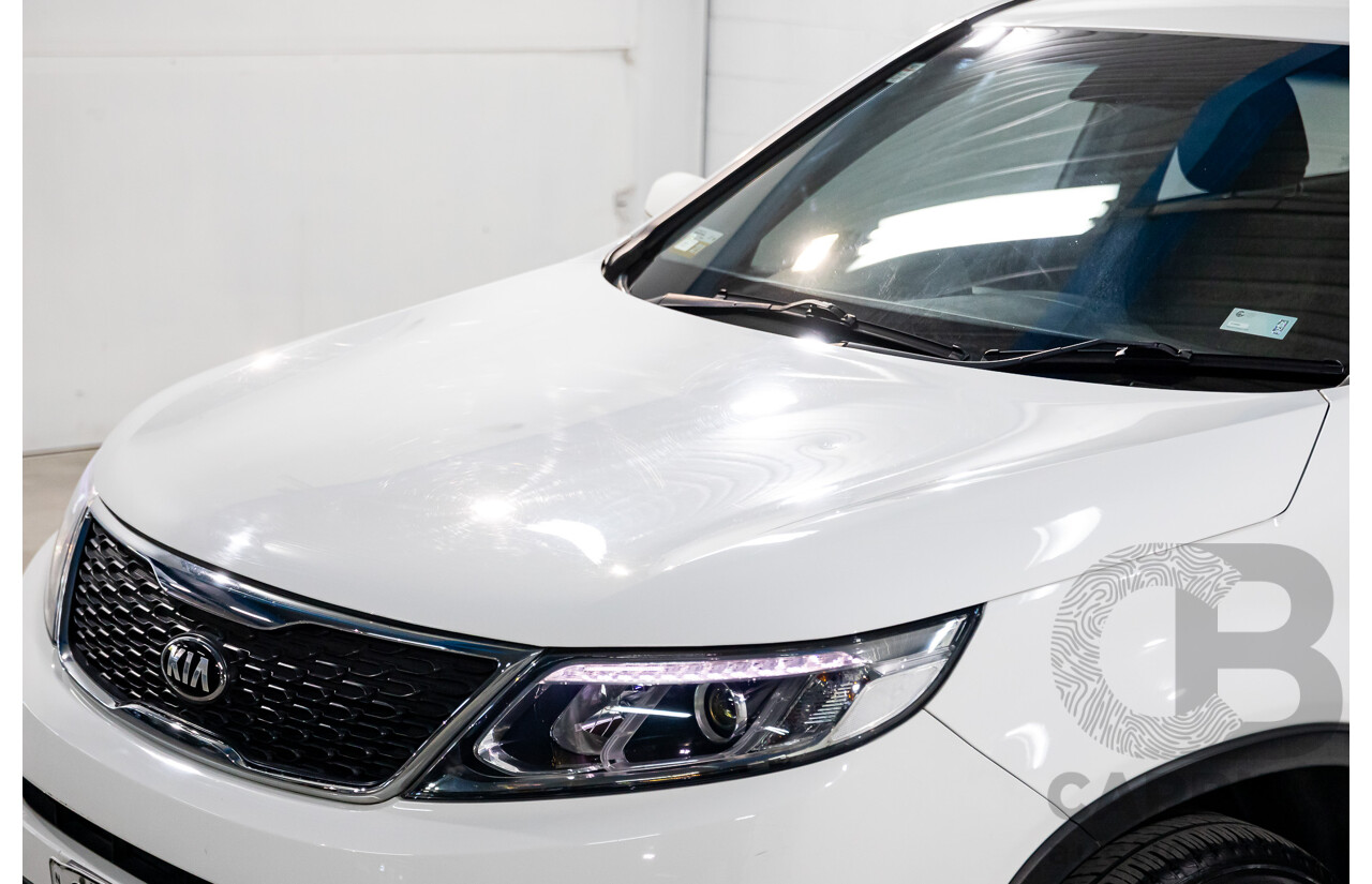 11/2014 Kia Sorento Si (4x2) XM MY14 4d Wagon Clear White V6 3.5L - 7 Seater