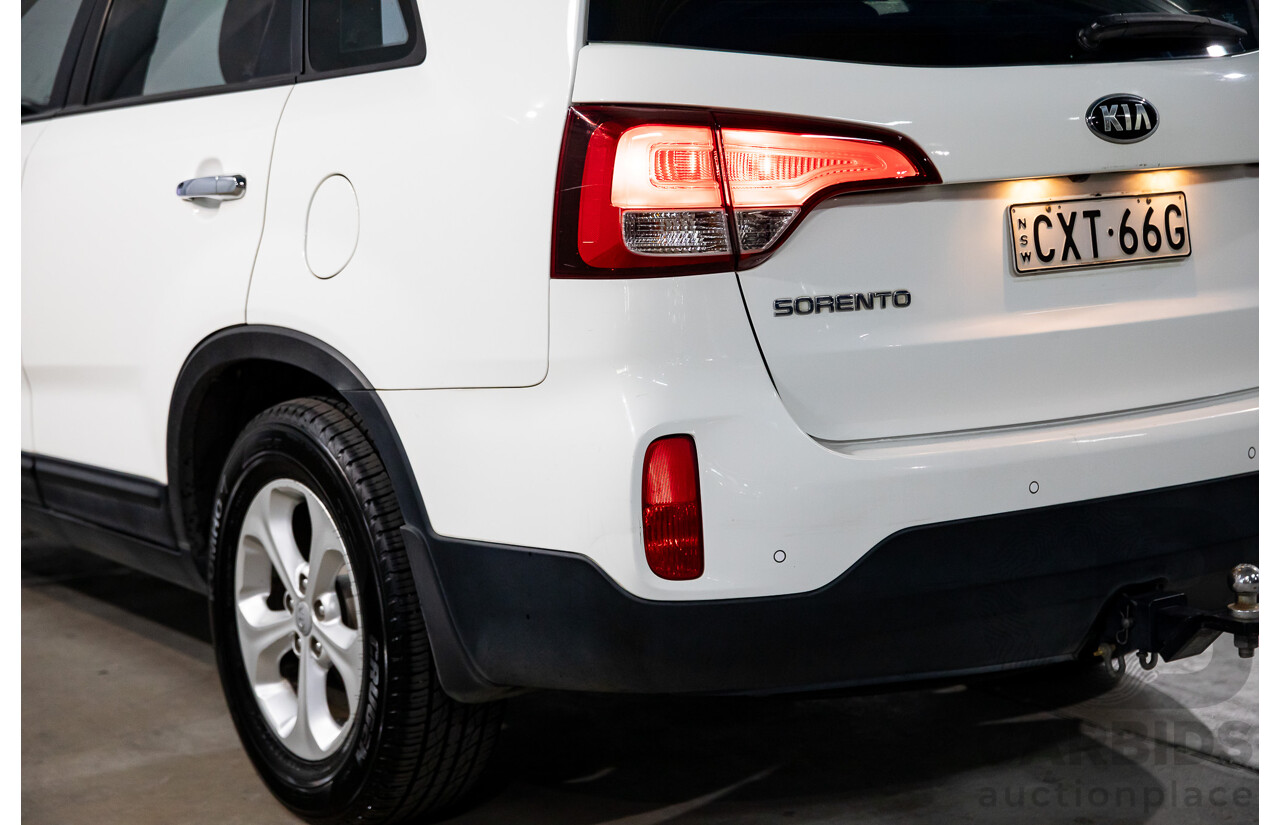 11/2014 Kia Sorento Si (4x2) XM MY14 4d Wagon Clear White V6 3.5L - 7 Seater