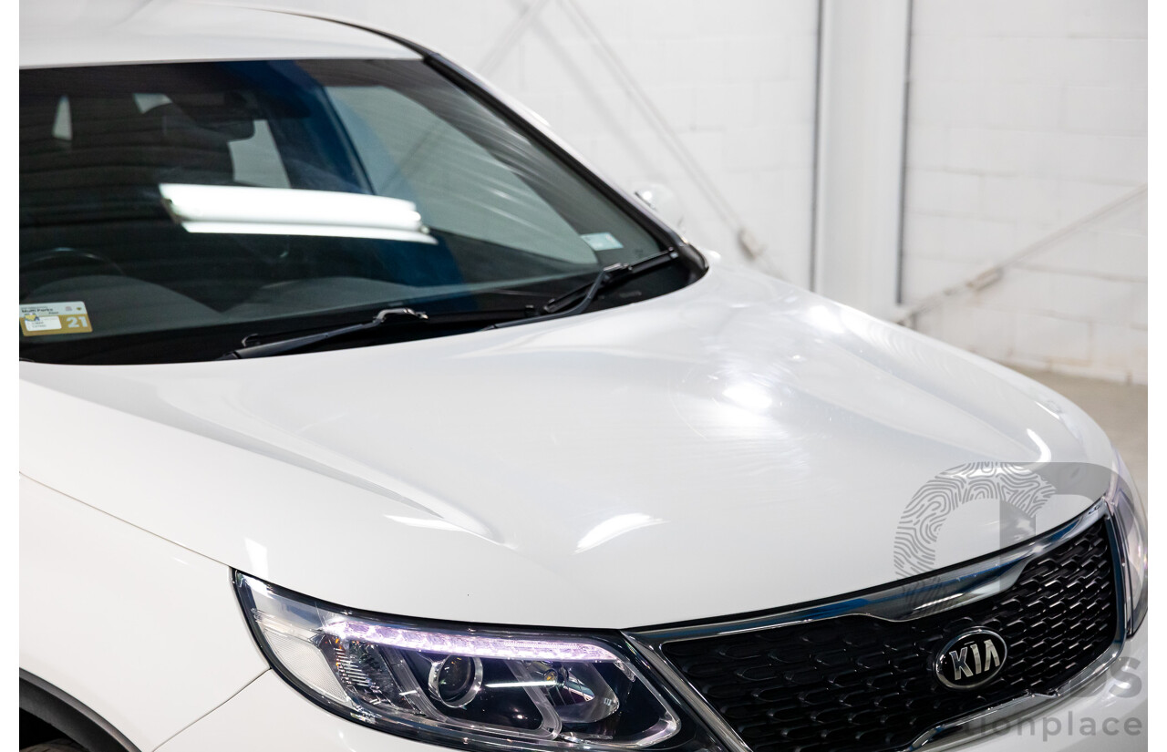 11/2014 Kia Sorento Si (4x2) XM MY14 4d Wagon Clear White V6 3.5L - 7 Seater