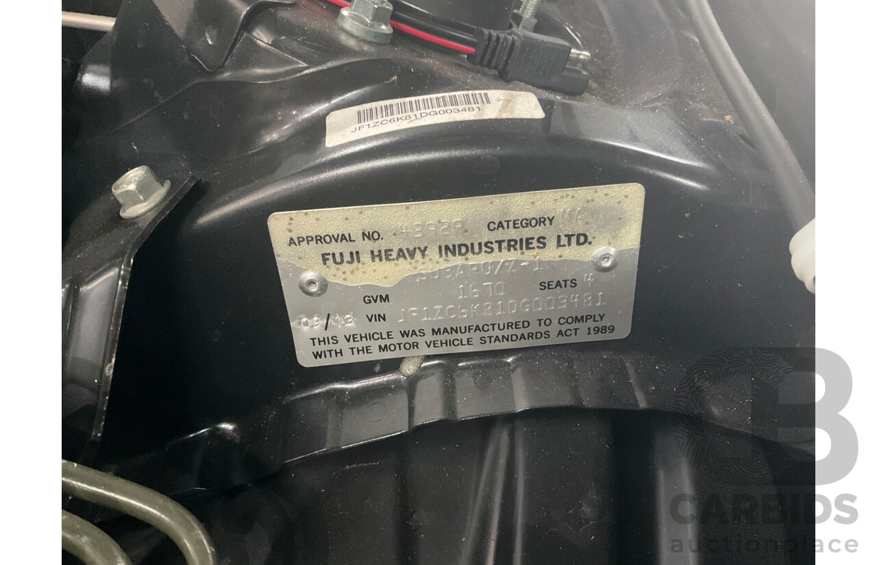 9/2013 Subaru BRZ  MY13 2d Coupe Dark Grey Metallic 2.0L