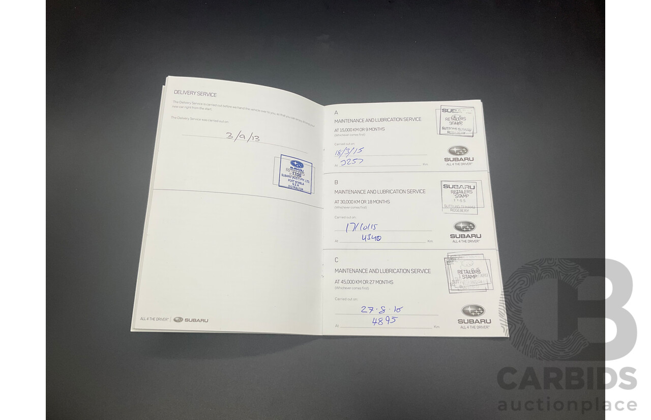 9/2013 Subaru BRZ  MY13 2d Coupe Dark Grey Metallic 2.0L